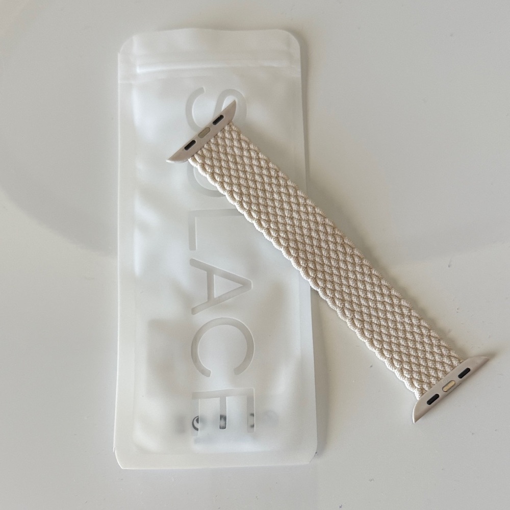 Braided Nylon Watch Band - Cream